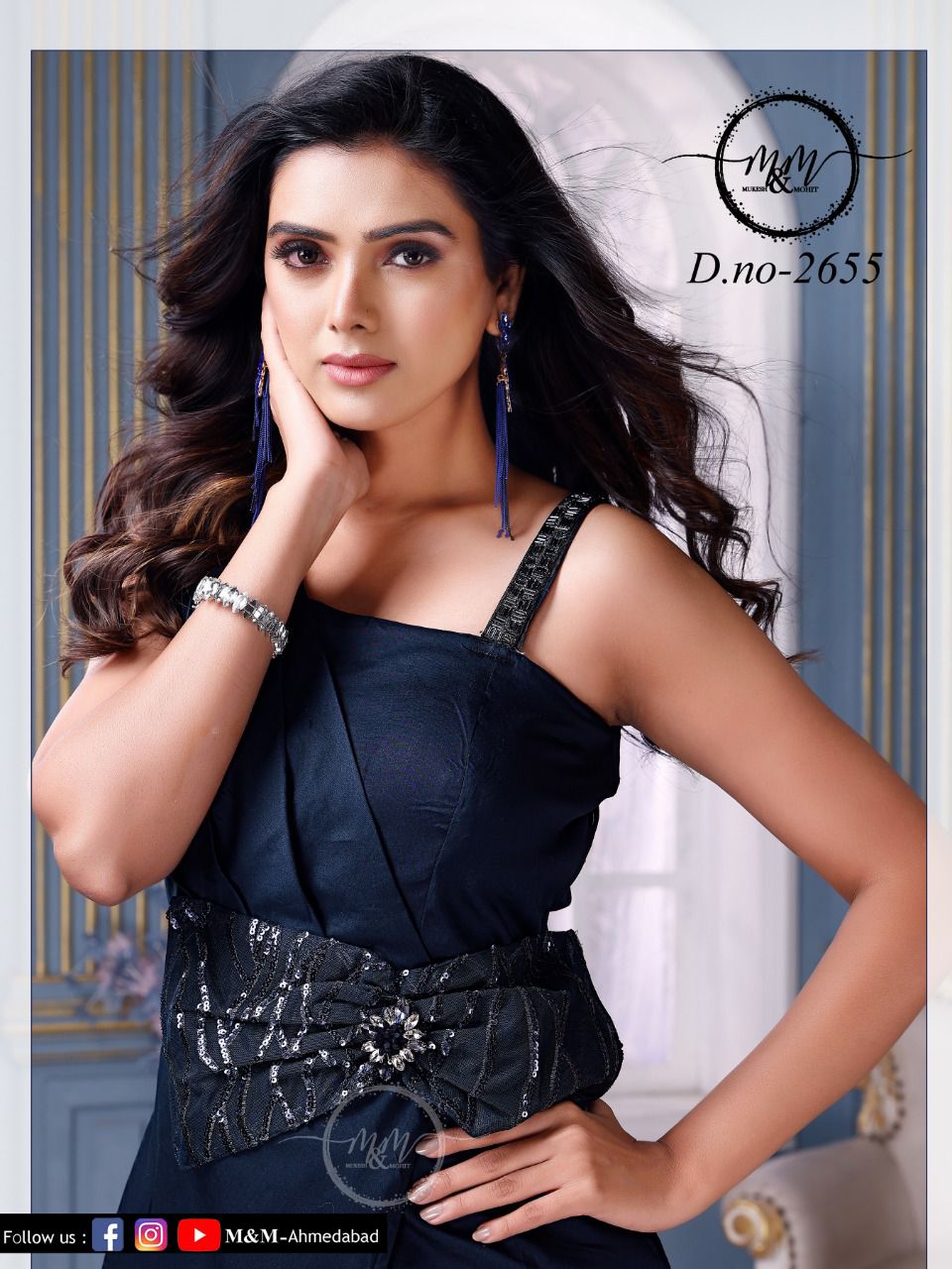 M & M Fancy Party Wear Wholesale Top With Bottom Collection